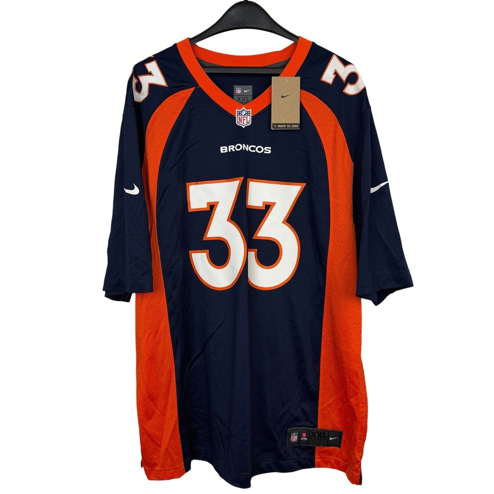 NEW Nike Denver‎ Broncos Javonte Williams 33 On Field Game Jersey Mens XXL Navy